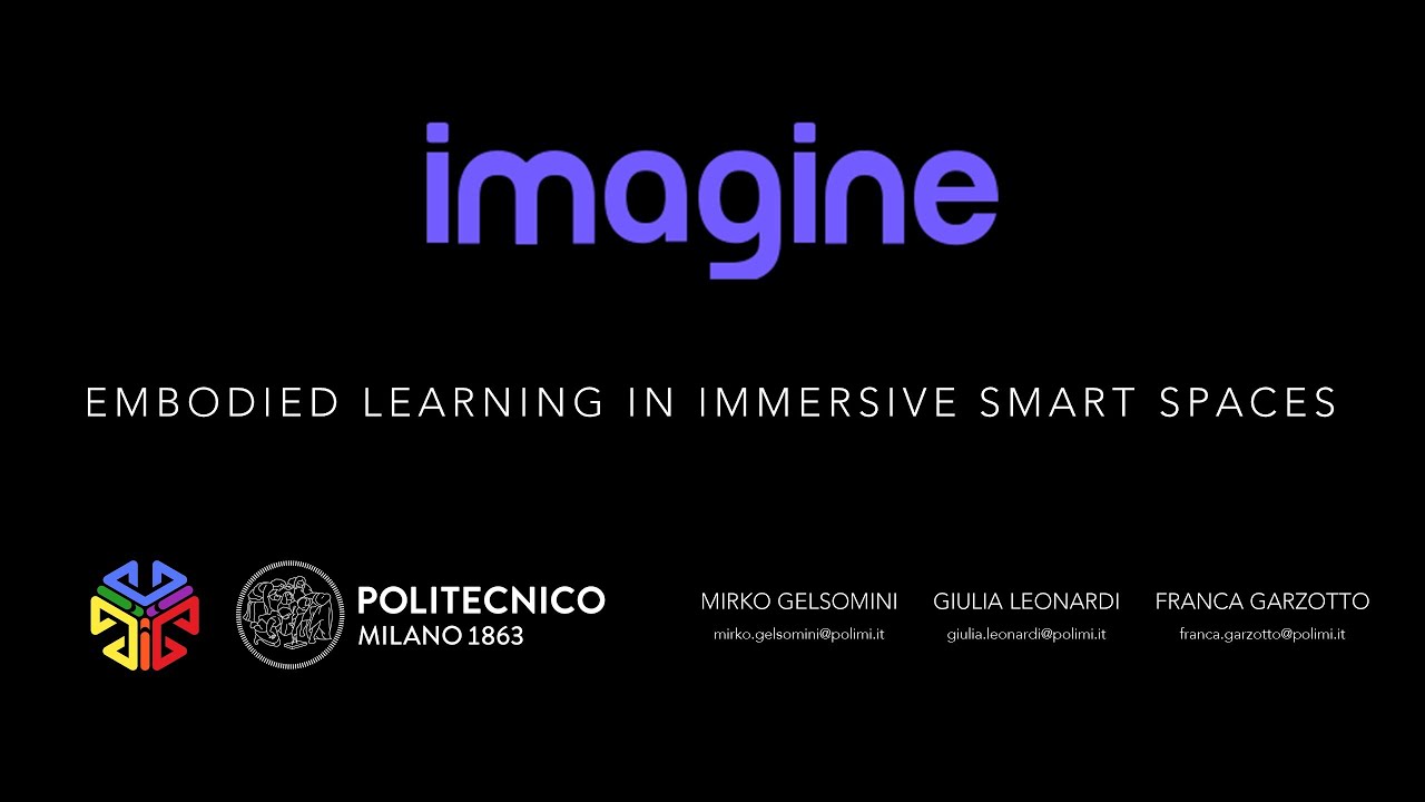 IMAGINE - Embodied Learning in Immersive Smart Spaces - CHI 2020 Presentation