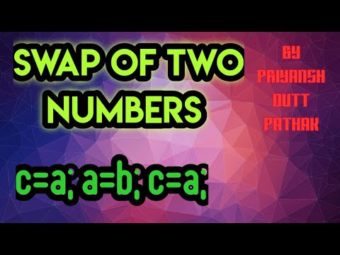 C program to swap two number| in easy  way by priyansh dutt pathak