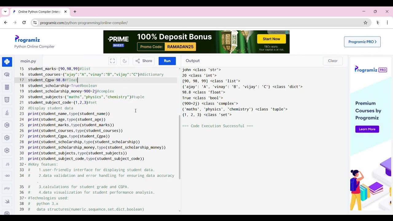 Online Python Compiler Interpreter Programiz Google Chrome 2025 03 20 ...