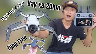 Dji Mini 4 Pro - Bay xa 20km - Né vật cản siêu đỉnh - Camera 4k siêu nét - Tặng Free Flycam