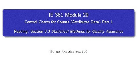 Statistical Process Improvement Module 29