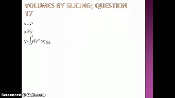 Calculus: Volumes by Slicing; Question 17