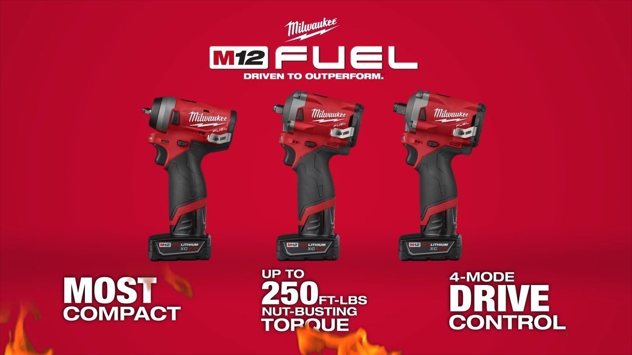 Milwaukee M12 3/8 Stubby Impact Battery 