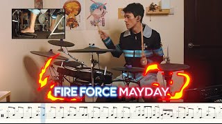 Mayday Drum Cover x Sheet Music | Coldrain | Fire Force OP