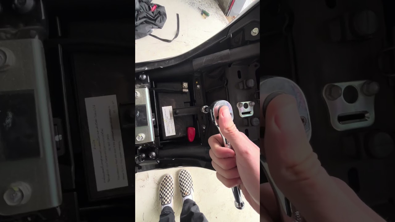 How to remove battery on 2024 NINJA 500