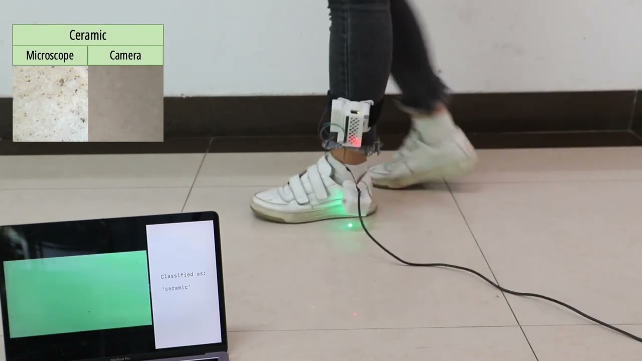 LaserShoes: Low-Cost Ground Surface Detection Using Laser Speckle Imaging