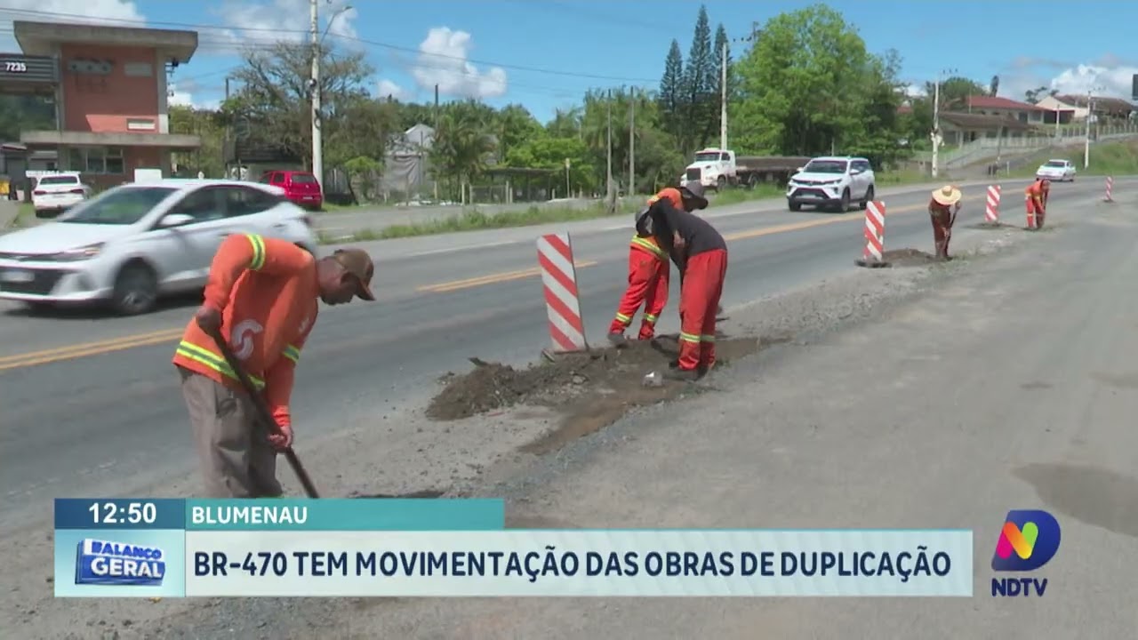 Blumenau: BR-470 tem movimento das obras de duplicação
