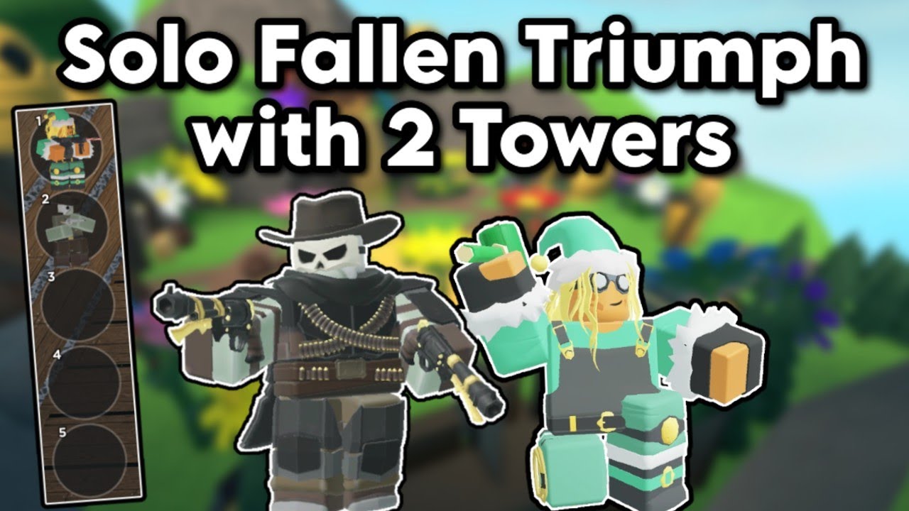 Solo Fallen with 2 Towers | Tower Defense Simulator - YouTube