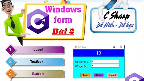 2. [Winform C# 2022] Label,Textbox, Button - winforms C# 2022 step by step for beginners - tuhoc.cc