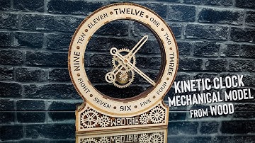 This is the Most Unusual Clock Made of Wood. Kinetic Clock: Modern Wood Trick. [ Timelapse ]