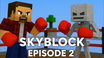 Episode 2 of Minecraft Skyblock Trying to Build A Mob Farm