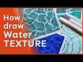 4 different ways to draw water texture | Using Markers