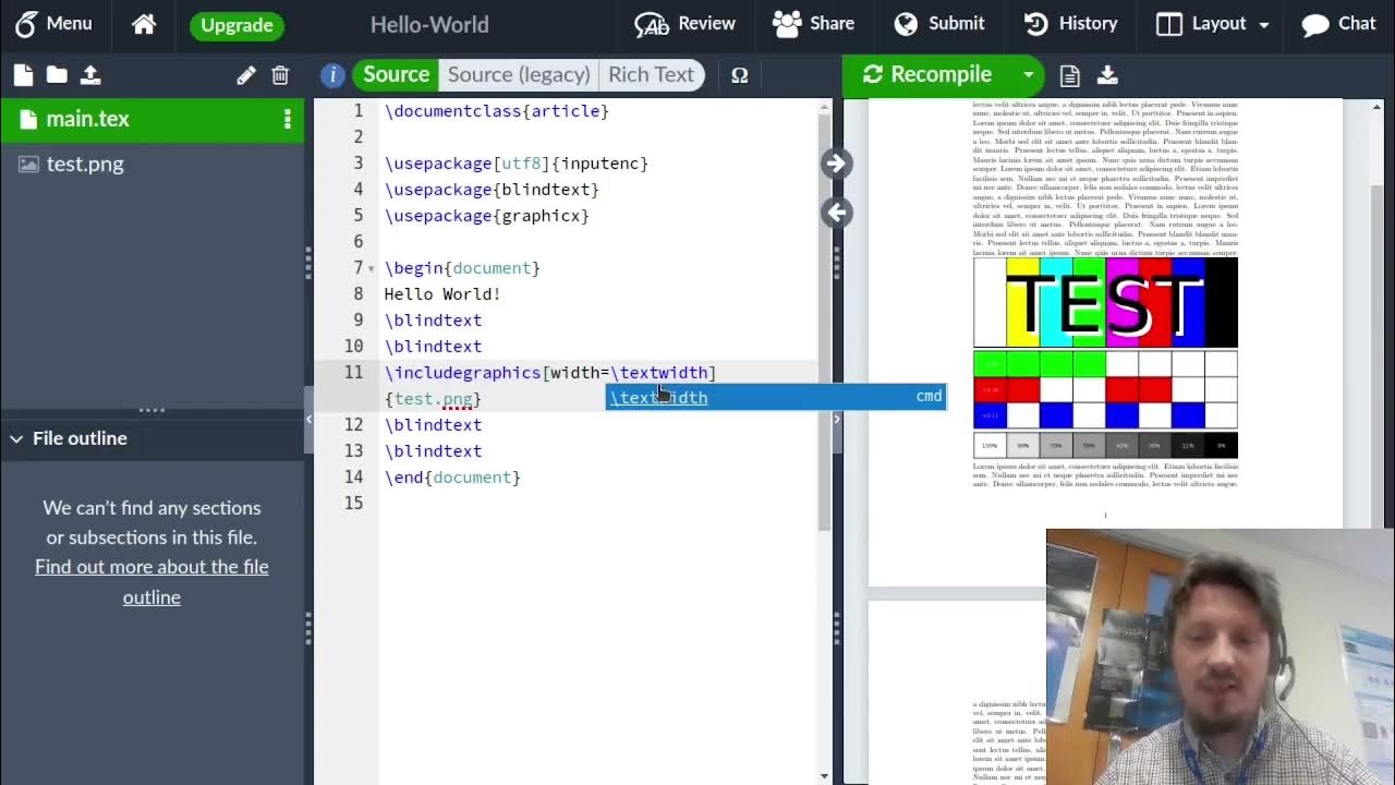 Overleaf Tutorial 2 Uploading & Including Figures YouTube