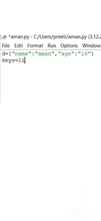 Code - Get Dictionary Keys as a List. #python - YouTube