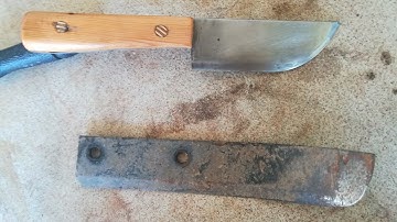 Making handmade knife from old secret milling machine!!