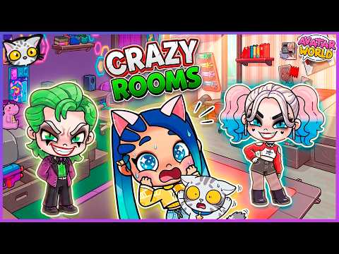 😱🃏 JOKER & HARLEY QUINN Move In! Character Creation + Room Decoration in AvatarWorld �