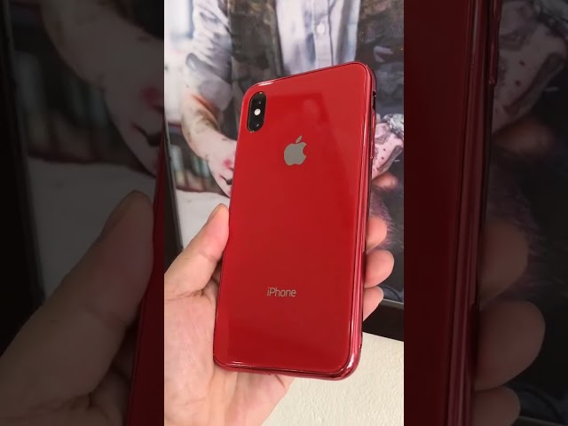 ỐP LƯNG IPHONE X - XS - XS Max - Đỏ KÍNH TÁO