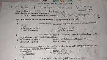 TYBCOM SEM 5 (17/10/25) COMMERCES REGULAR MUMBAI UNIVERSITY