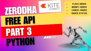 Zerodha kite api part 3 Order Placing,and Order History| #algotrading #stockmarket