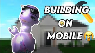 Building a HOUSE on MOBILE || Bloxburg