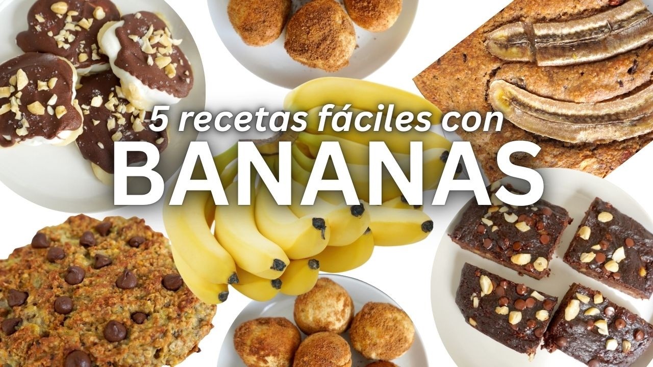 Transformé 5 bananas maduras en 5 postres saludables 🍌