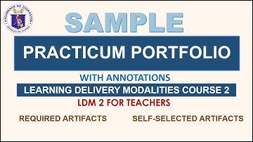 SAMPLE PRACTICUM PORTFOLIO WITH ANNOTATIONS FOR LDM 2