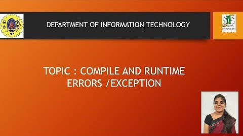 COMPILE AND RUNTIME EXCEPTION  | OBJECT ORIENTED PROGRAMMING | SNS INSTITUTIONS