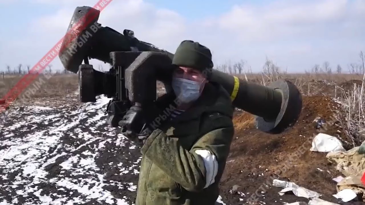 Captured Ukrainian Javelin’s by Russian soldiers. YouTube