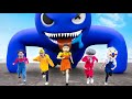 Team scary teacher 3d irl  doll squid game vs roblox rainbow friends blue challenges