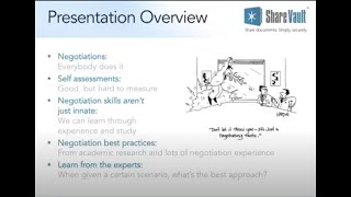 M&A Negotiations: Are You As Good As You Could Be | ShareVault Webinar