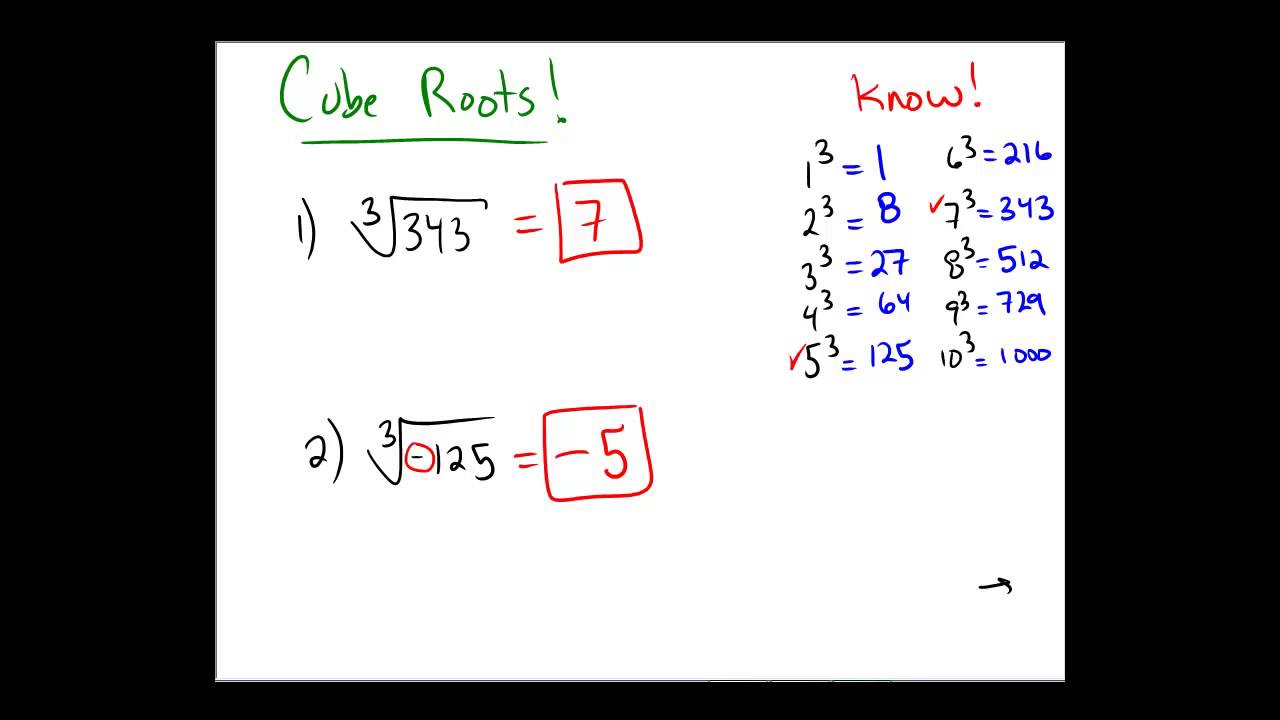 Perfect cube roots - YouTube