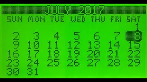Microcontroller Calendar C Source