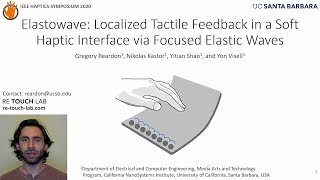 Reardon et al., Elastowave, IEEE Haptics Symposium 2020