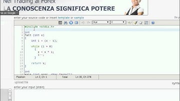Ideone.com: esempio di utilizzo (senza audio)