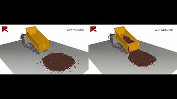 Dump Truck discharging different materials
