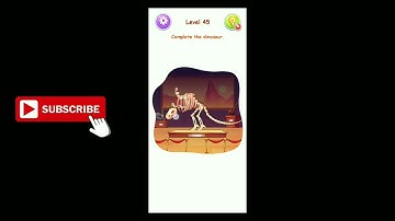 Brain Test: Nurse Story Puzzle Level 45 Complete the dinosaur