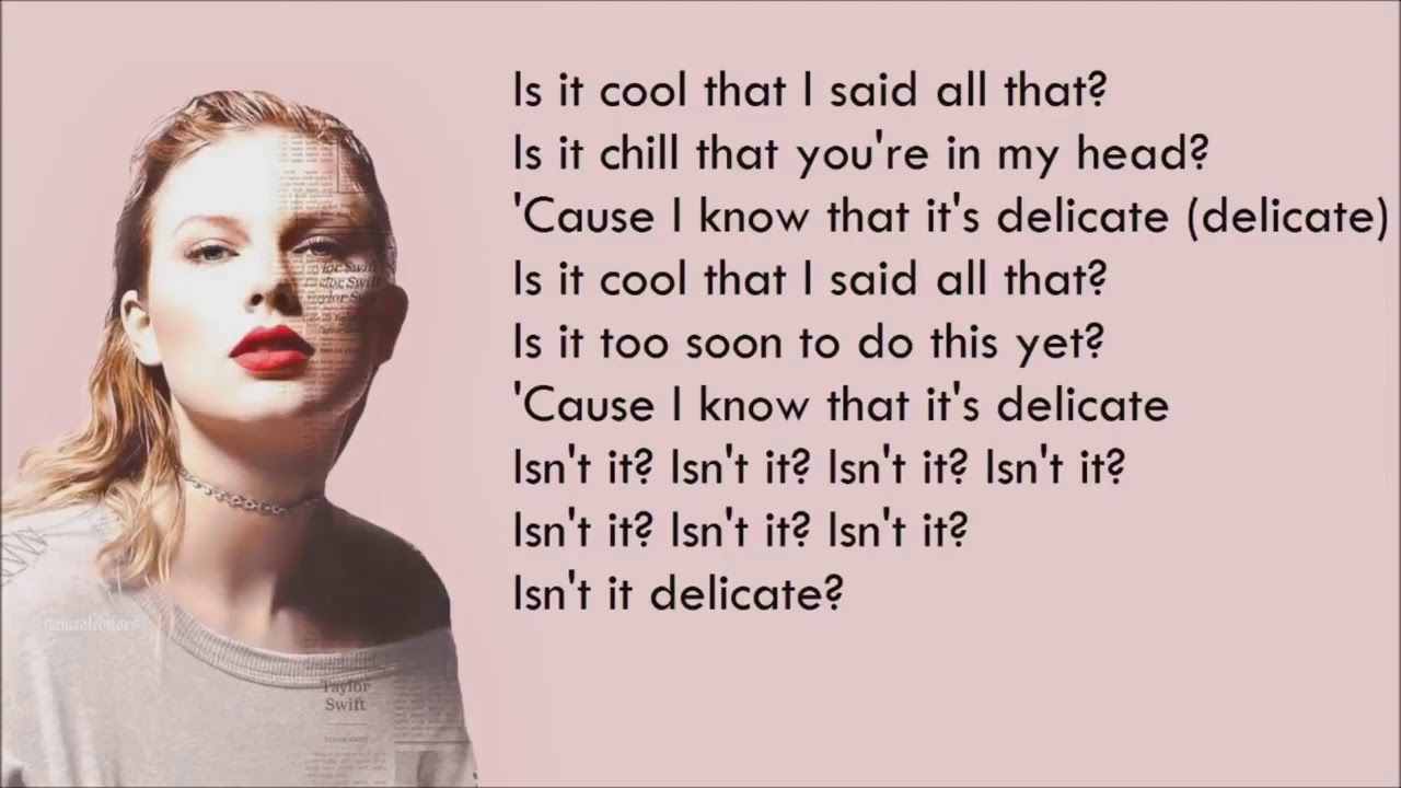 Taylor Swift Delicate Lyrics Reputation