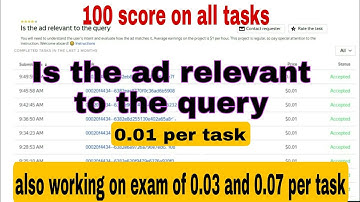 Is the ad relevant to the query 0.01 Accepted Exam Toloka Task/ Is the ad relevant to the query 0.01