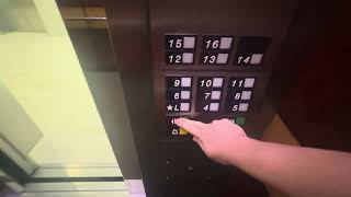 1733. Locked Otis Elevonic 401 Traction Elevators (4-16) at Two Hannover Square - Raleigh, NC