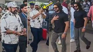Ram Charan And Balakrishna Visuals At Gannavaram Airport | NBK 112 | Peddi | Filmylooks