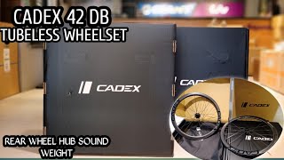 CADEX 42 DISC BRAKE TUBELESS WHEELSET + REAR WHEEL HUB SOUND & WEIGHT (nasa description po ang Price