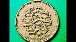 Uk 1 Pound 1997 Coin- Too Many Counterfeits - Demonetized - King Richard The Lionhearted One Pound