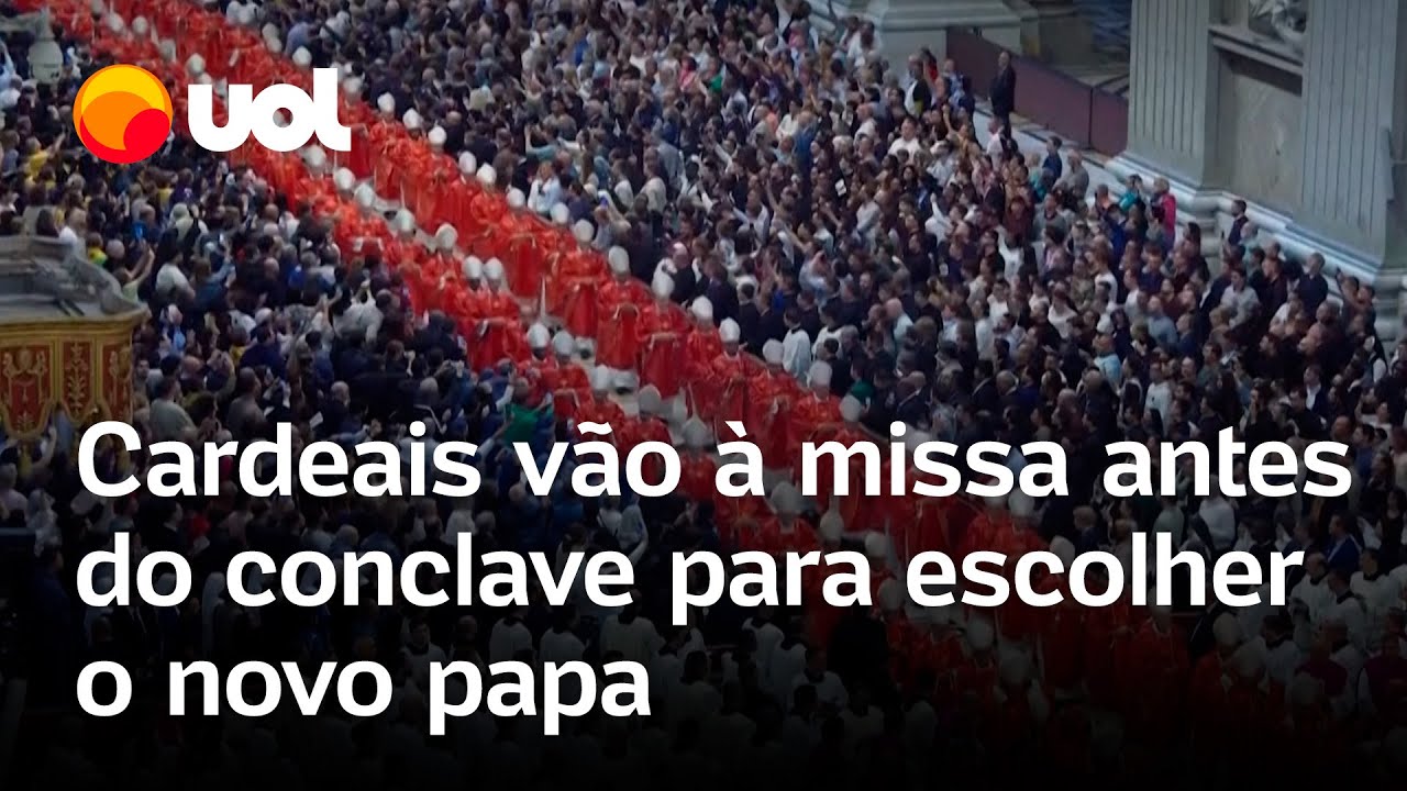 Conclave: cardeais celebram missa na Basílica de São Pedro antes da votação para escolher novo papa