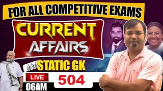 504th Episode 🥳Current Affairs 2024 In Hindi |  Current Affairs Today | GK & GS LIVE by Vijay Sir