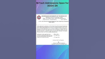 JUT Ranchi M.Tech Admission 2024-26 #admission2024 #jutranchi #btech #mtech #jharkhand #ranchi