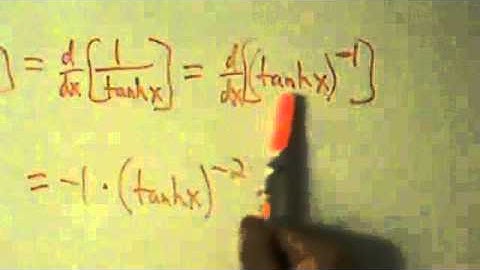 Calculus I - Derivative of Hyperbolic Cotangent Function coth(x) - Proof