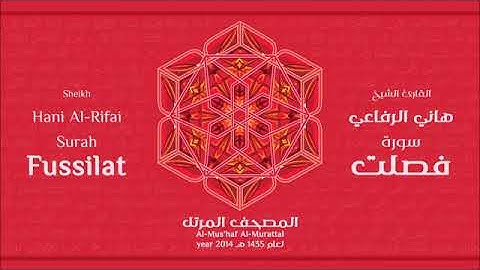 سورة فصلت للقارئ الشيخ هاني الرفاعي