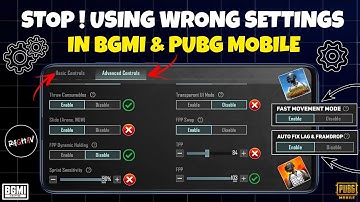 BGMI All New Basic & Advance SETTINGS/CONTROLS | Perfect BGMI Settings Guide | BGMI / Pubg Mobile