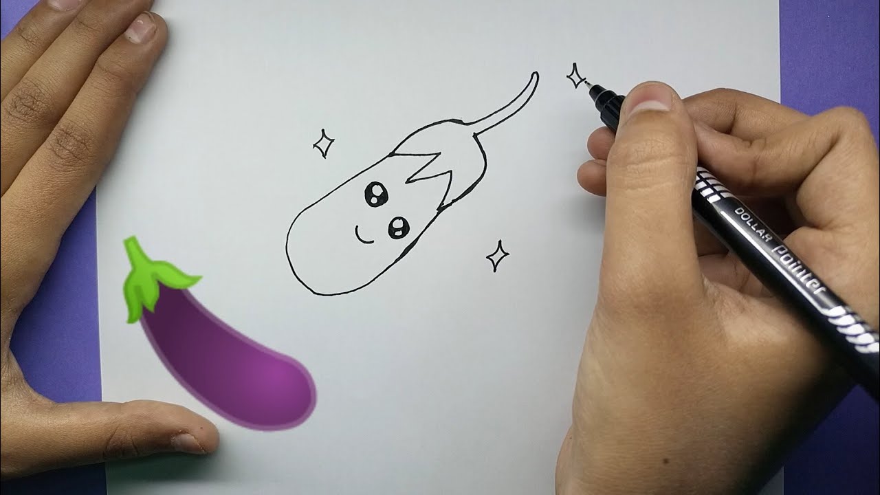 How To Draw Brinjal || How To Draw Brinjal Easy || How to Draw a ...