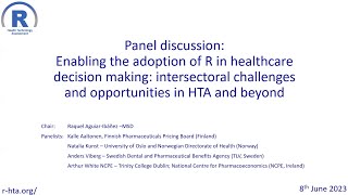 R for HTA 2023 Workshop - Panel Discussion